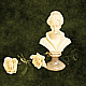 White roses and ornament.